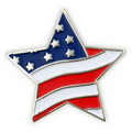 Flag Star Lapel Pin